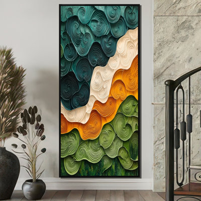 Impression sur toile encadrée Odilo Biomorphism Earth Ephemeral Pathway V - Lyrical Abstraction