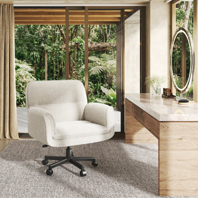 Chaise de bureau à pieds croisés avec accoudoirs rabattables, fauteuil de direction Teddy Criss Cross, fauteuil de coiffeuse moderne avec roues