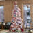 7.5' Pre-Lit Flocked 360 Degree Rotating Spruce Artificial Christmas Tree with 400 Lights
