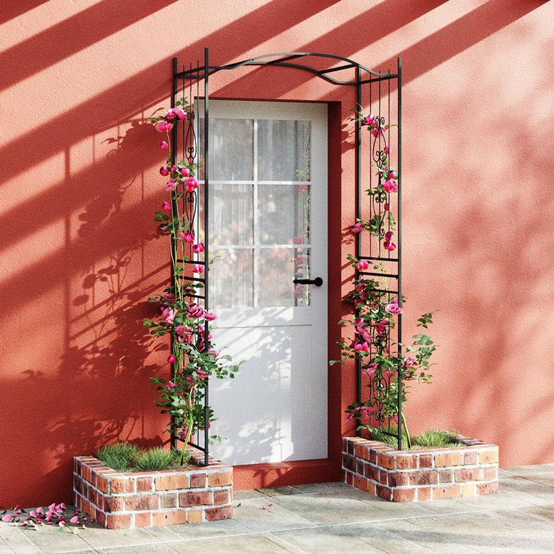 230cm H x 110cm W Iron, Metal Arched Trellis
