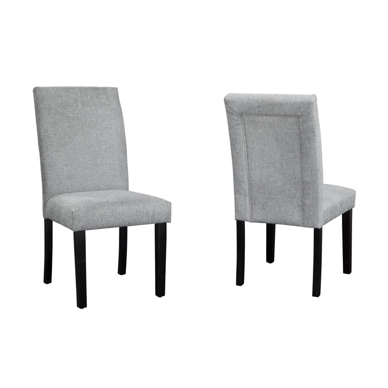 Desmarais Montgomery Upholstered Parsons Dining Chair, Dream/Platinum Gray