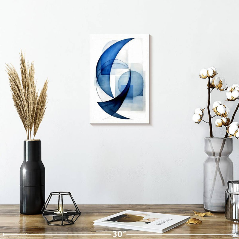 Avery Dynamic Blue Circles II, 12" H x 8" W