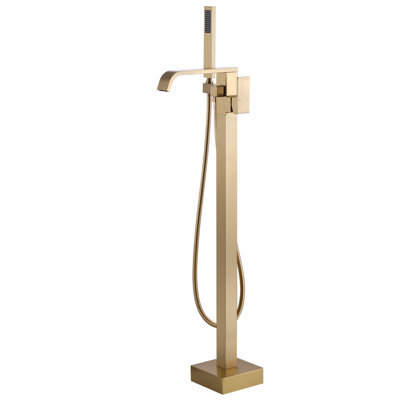 1 Handle Bathroom Freestanding Tub Filler with Diverter