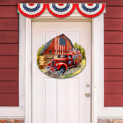 Proudly American Decorative Holiday Door Décor by G. DeBrekht