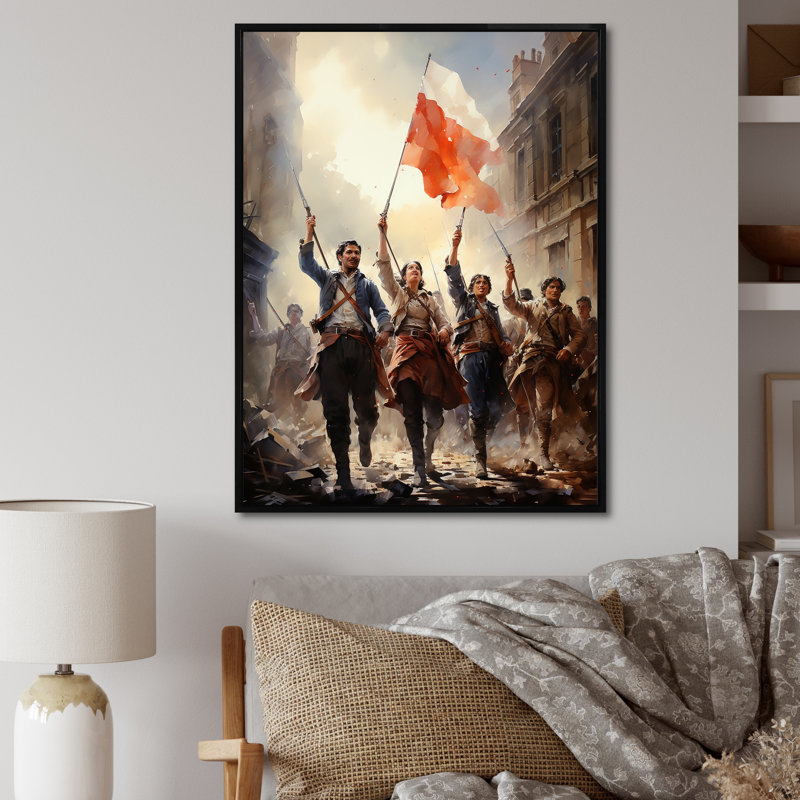 Caselton Révolution française II, H 32 po x l 24 po x P 1 po, Cadre flottant noir