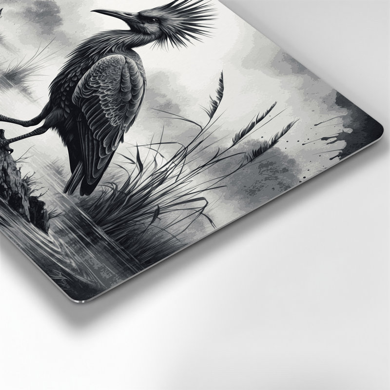 Art mural gris sur toile faune, H 16 po x l 20 po