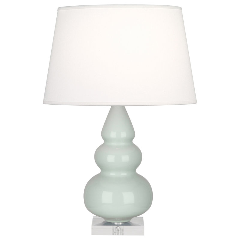 Triple Gourd Table Lamp, 24" H x 16" W x 16" D, Lucite, Celadon