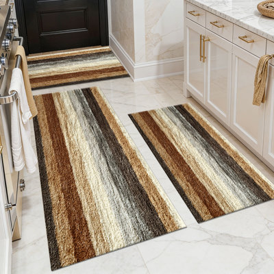 Tapis de cuisine 20 po x 32 po + 20 po x 48 po + 20 po x 59 po Tapis de cuisine à motif abstrait antidérapant 3 pièces