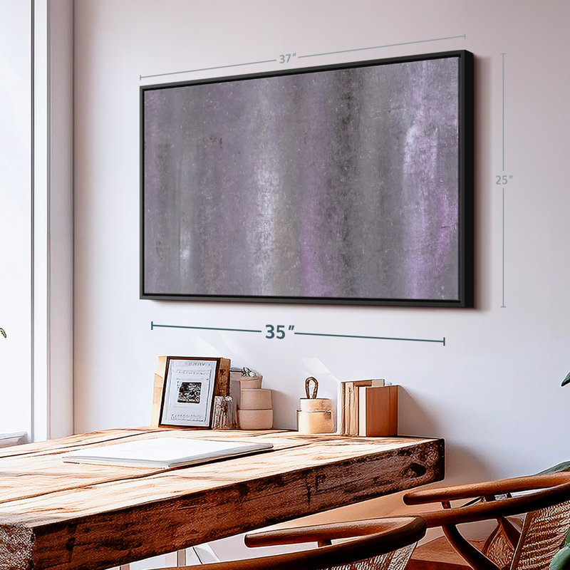 Abstrait abstrait brouillard sur toile, H 25 po x l 37 po