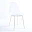 Chaise de salle à manger, ensemble de 4, pieds en métal, siège en plastique