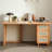 Brown Rectangular Solid Wood+Rattan desk-1329116569