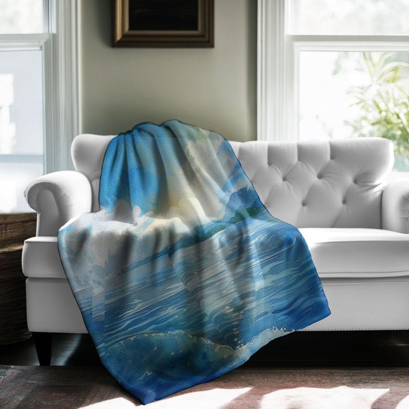 Bright Bright Patterns - 1 pièce Sherpa Premium, Grand lit