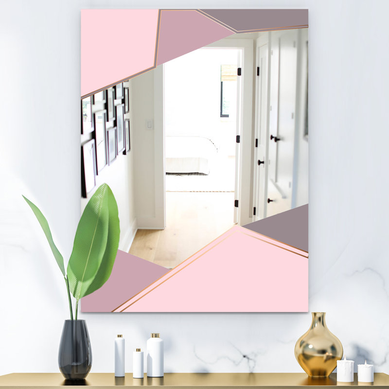 Miroir d'appoint Triangles Glam, H 24 po x l 32 po