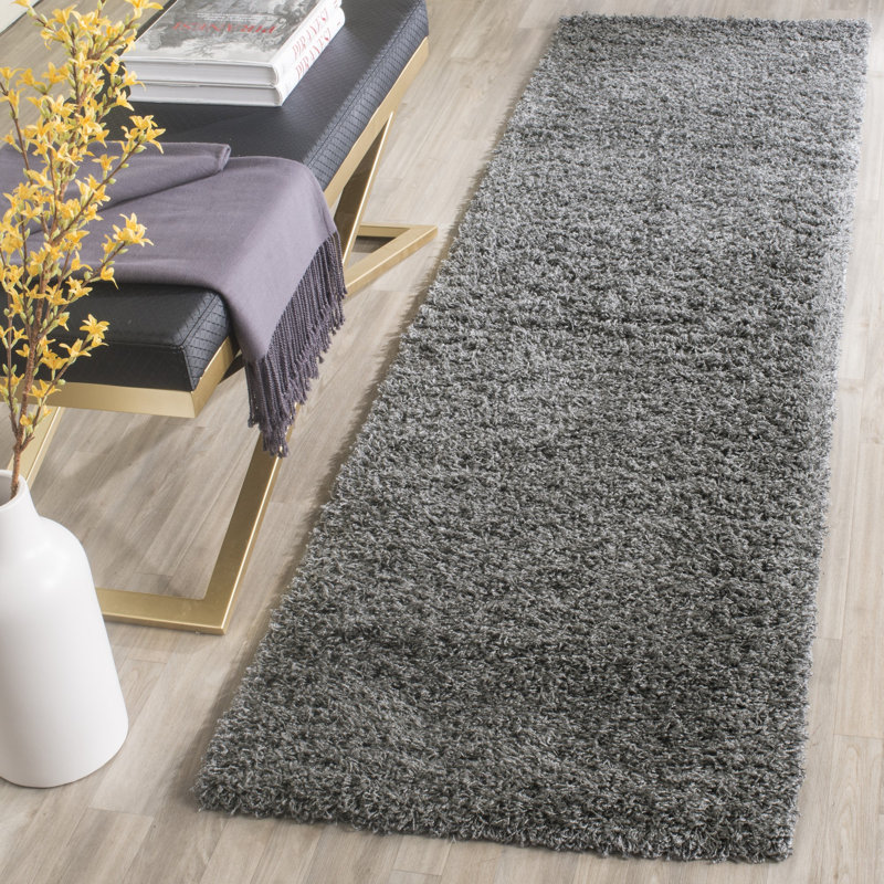 Tapis de couleur unie à poils longs Rizco Performance, Tapis de couloir 2 pi 3 po x 6 pi