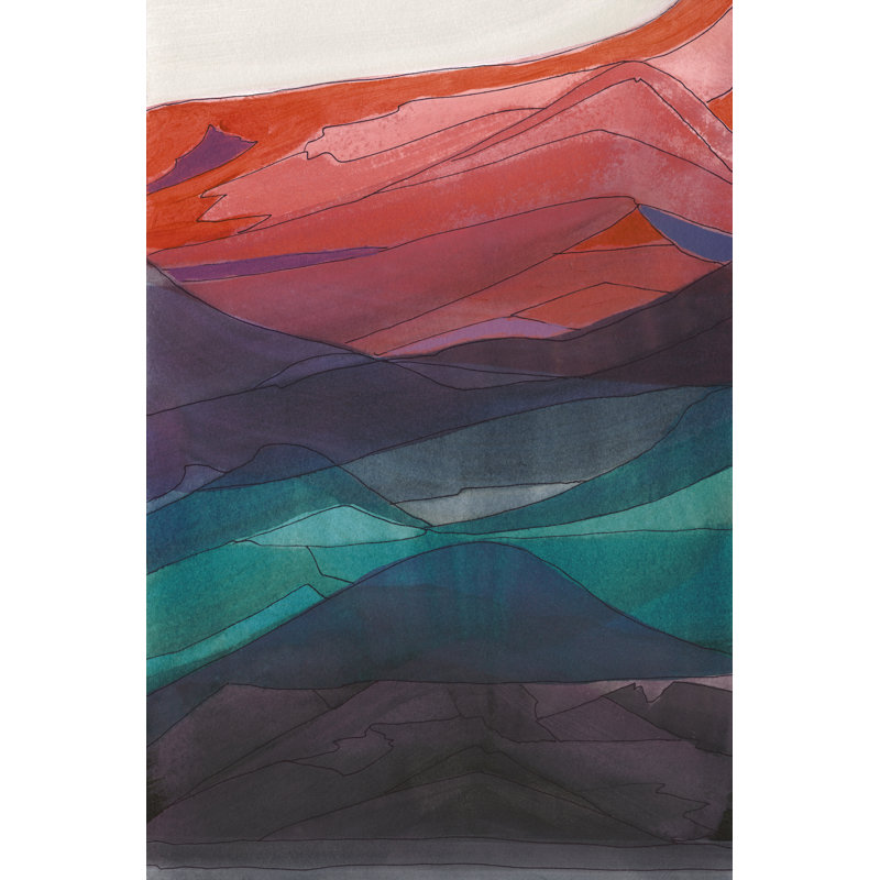 Red Hills I by Jodi Fuchs - Wrapped Canvas Painting, 76cm H x 51cm W