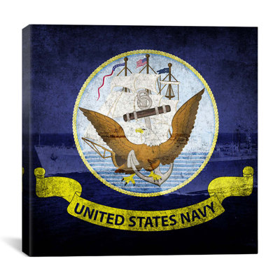Drapeau de la marine américaine (US Ponce et USNS Kanawha) par iCanvas - Giclée sur toile tendue