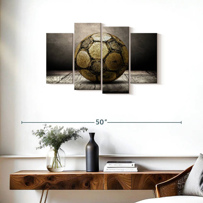 Ballon de soccer rétro, H 22 po x l 36 po
