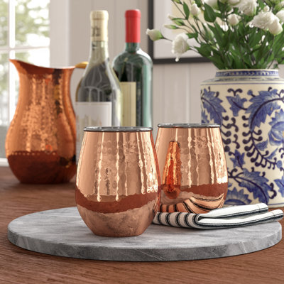 17oz. Stainless Steel Wine Glass Set