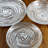 Popel Gilded Glass Silver Dinnerware Set of 12