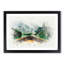 Boat in Lago Di Braies Italy in Abstract - Picture Frame Painting Print-55679397-55679396