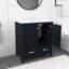 Meuble-lavabo noir 30 po avec lavabo simple