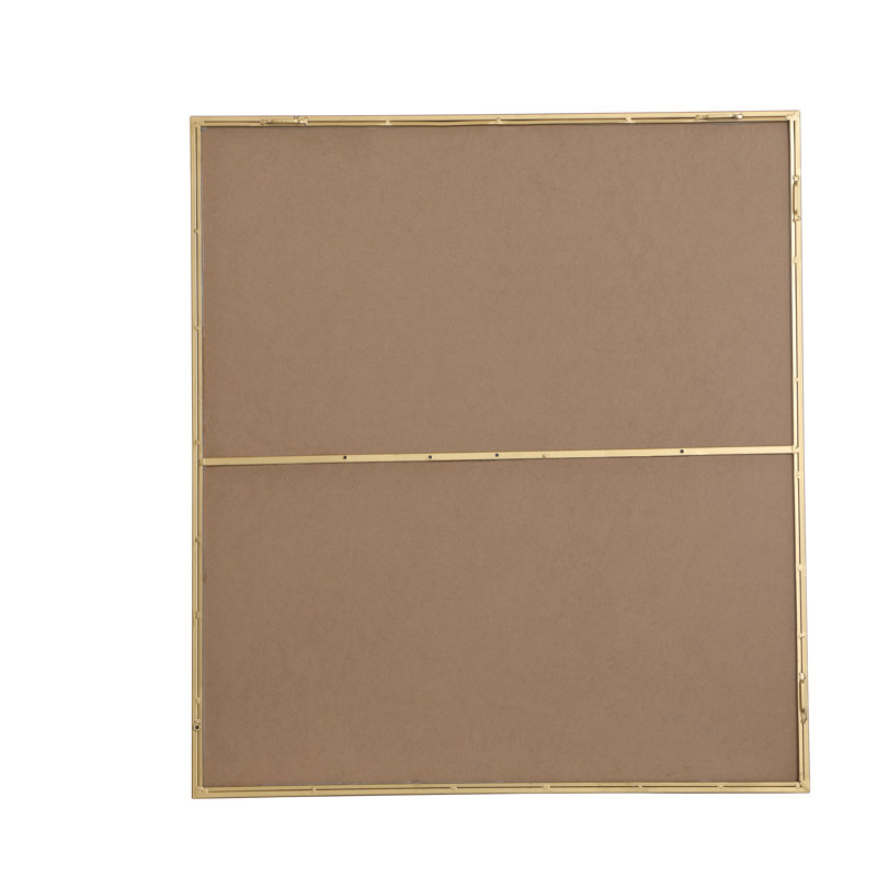Sabine Metal Rectangle Wall Mirror, 40" x 36", Brass