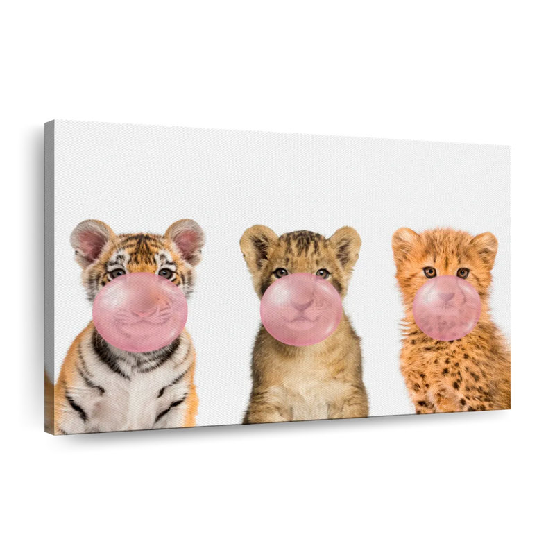 " Wild Cubs Bubble Gum " by Emma P, 8" H x 12" W x 1" D