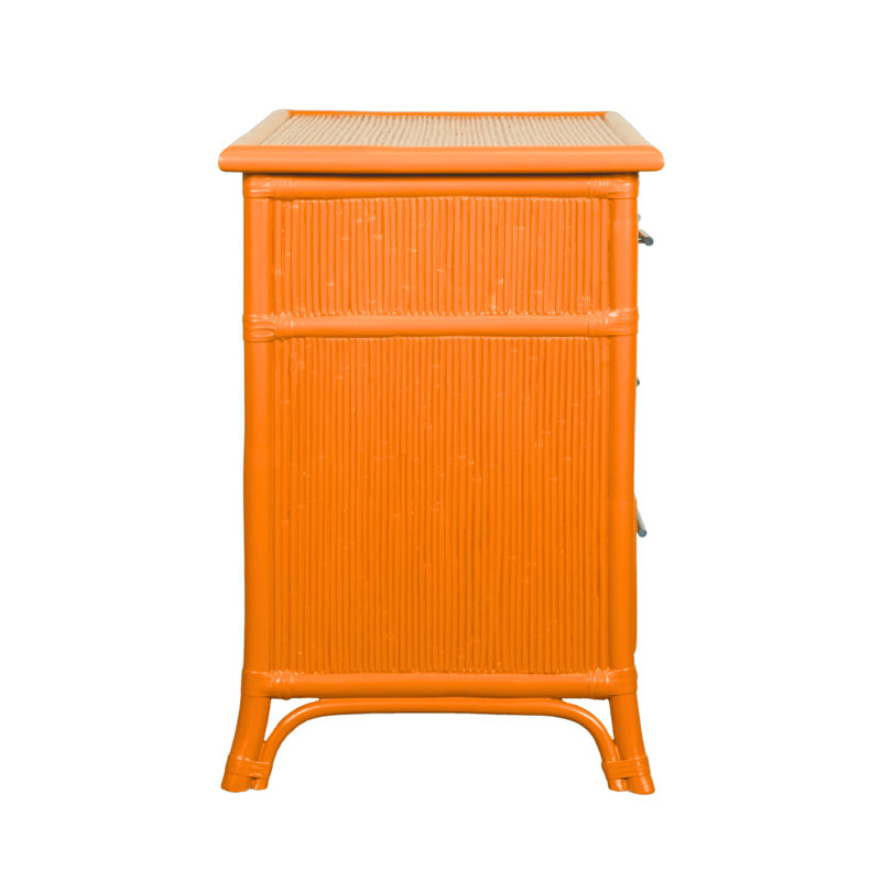 4 - Drawer Nightstand, Citrus Orange