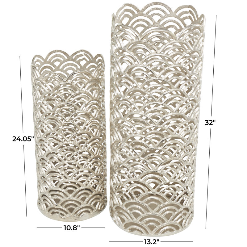 Vase de plancher en faïence Myosha, Argent