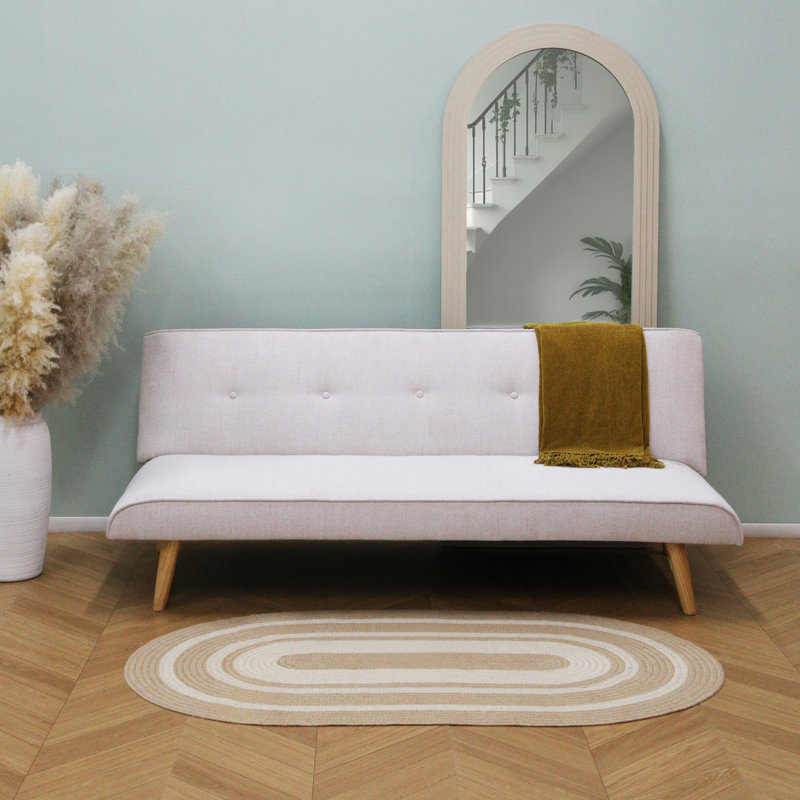 3 Seater Linen Sofa Bed, Grey