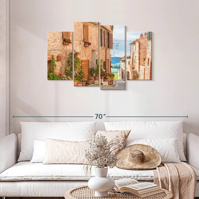 Nicci Medieval Tuscan Town, 27" H x 43" W