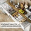 Buffet de cuisine avec buffet à 3 tiroirs et armoire de cuisine moderne en bois de style campagnard-1329133510
