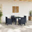 vidaXL Garden Table Poly Rattan Outdoor Furniture Modern Style Terrace Dining
