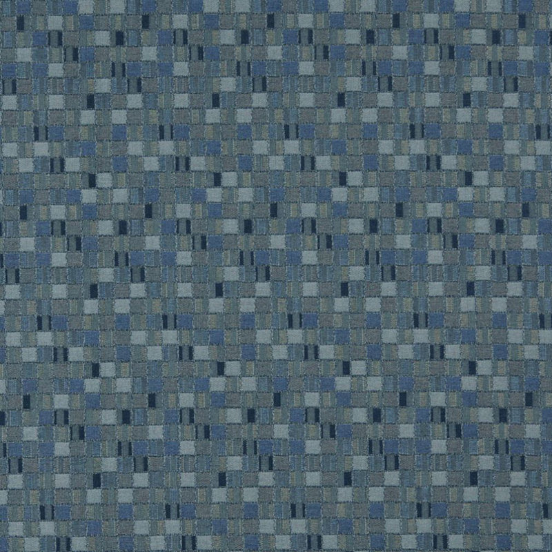Tissu géométrique Contract, Bleu