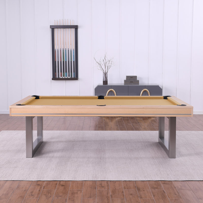 Table de billard en bois massif Harmony, 8 pi, Doré, Chêne Naturel