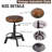 Grampian Swivel Adjustable Height Counter Stool with Metal Frame