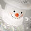 Boule de Noël en forme de bonhomme de neige 10 po DEL, blanc