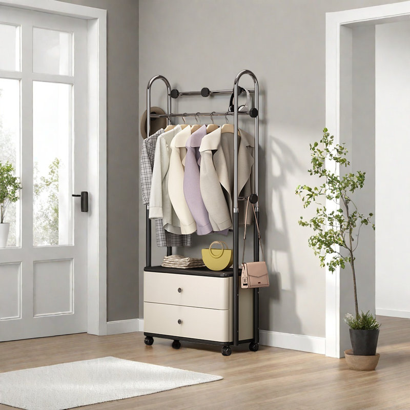 Hook Ash Wood Wardrobe, Black
