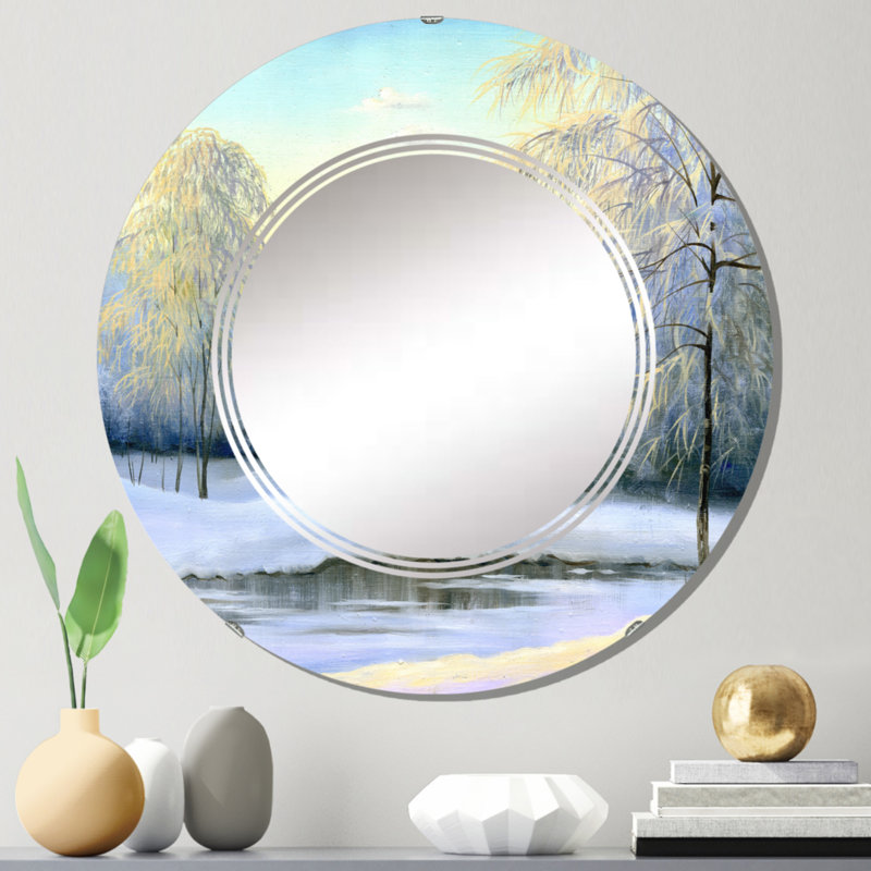 Miroir de salle de bain mural rond, 24 po x 24 po