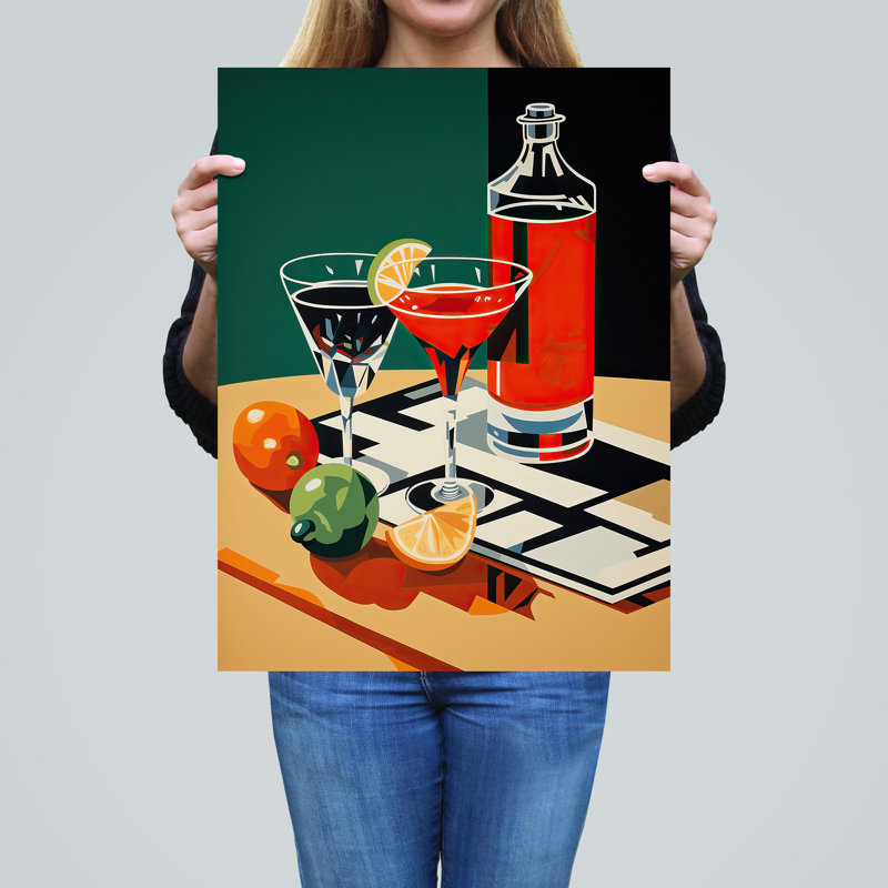 Wall Art Print That Friday Feeling Negroni Aperitif Drinks Graphic Design Painting Poster