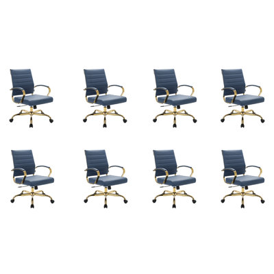 Fauteuil de bureau pivotant en cuir Naudain