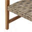 Ensemble de 2 fauteuils club d'extérieur en bois d'acacia et en osier avec coussins