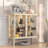 Beige Tempered Glass + Steel Display Cases