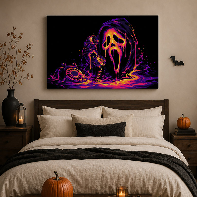 Art mural sur toile néon, 16"H x 24"W