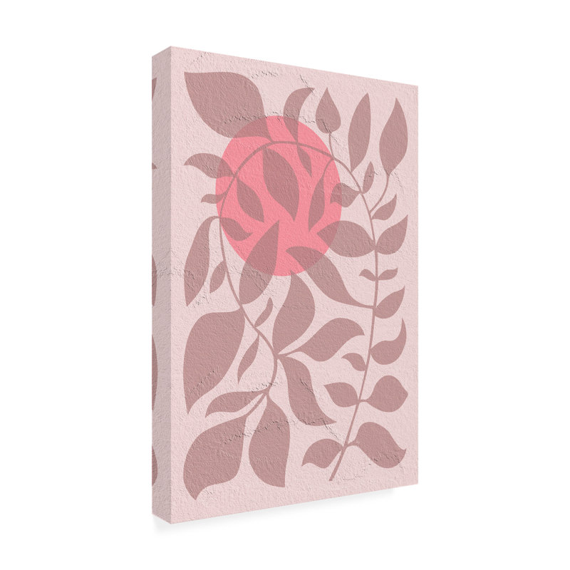 Art sur toile, «ologica bolina rose », H 12 po x l 19 po