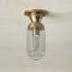 Keva Single Light Glass Semi Flush Mount