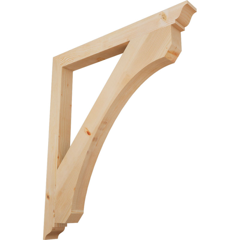 Support en bois rustique traditionnel BKTLEC01, Douglas (lisse), H 48 po x l 3,5 po x P 42 po