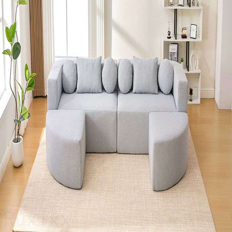 Canapé modulaire Boneless Couch, Boucle gris