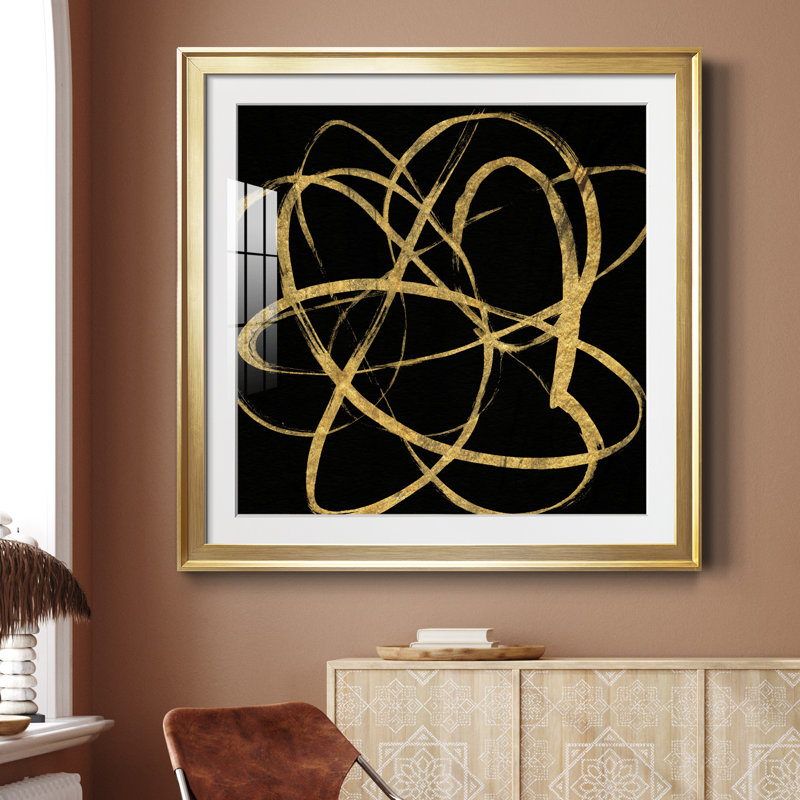 Tapisserie carlin - peinture encadrée, H 34,5 po x l 34,5 po x P 1,5 po, Encadrement doré