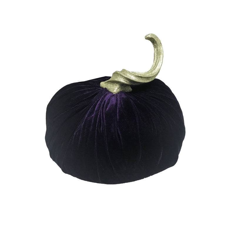 Velours citrouille, H 7,25 po x l 6 po x P 6 po, Mauve
